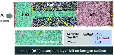 Graphical abstract: Breakthrough pressure of oil displacement by water through the ultra-narrow kerogen pore throat from the Young–Laplace equation and molecular dynamic simulations