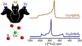 Graphical abstract: Mercurial possibilities: determining site distributions in Cu2HgSnS4 using 63/65Cu, 119Sn, and 199Hg solid-state NMR spectroscopy
