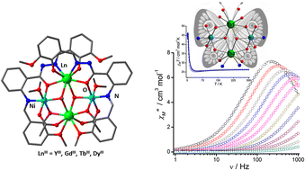 Graphical abstract: Exchange-driven slow relaxation of magnetization in NiII2LnIII2 (LnIII = Y, Gd, Tb and Dy) butterfly complexes: experimental and theoretical studies