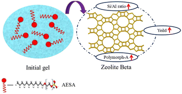 Graphical abstract: Crystallization of zeolite Beta in the presence of an anionic surfactant AESA