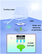 Graphical abstract: A robust starch–polyacrylamide hydrogel with scavenging energy harvesting capacity for efficient solar thermoelectricity–freshwater cogeneration