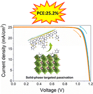 Graphical abstract: Solid–solid chemical bonding featuring targeted defect passivation for efficient perovskite photovoltaics