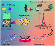 Graphical abstract: Construction of Sr@Mn3O4/GO nanocomposite: a synergistic electrocatalyst for nitrofurantoin detection in biological and environmental samples