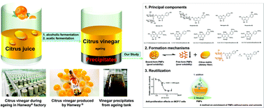 Graphical abstract: Characterization of precipitation from citrus vinegar during ageing: chemical constituents, formation mechanism and anti-proliferative effect
