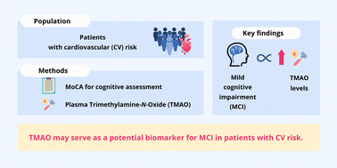 Graphical abstract: Increased plasma trimethylamine-N-oxide levels are associated with mild cognitive impairment in high cardiovascular risk elderly population