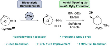 Graphical abstract: Utilizing biocatalysis and a sulfolane-mediated reductive acetal opening to access nemtabrutinib from cyrene