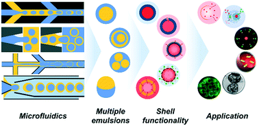 Graphical abstract: Recent advances in the microfluidic production of functional microcapsules by multiple-emulsion templating