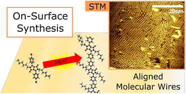 Graphical abstract: On-surface polymerisation and self-assembly of DPP-based molecular wires