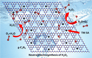 Graphical abstract: Transition metal single atom-optimized g-C3N4 for the highly selective electrosynthesis of H2O2 under neutral electrolytes