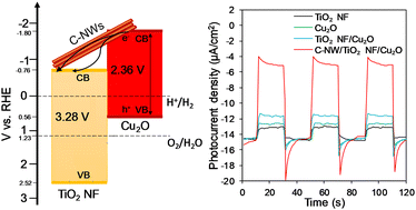 Graphical abstract: A carbon nanowire-promoted Cu2O/TiO2 nanocomposite for enhanced photoelectrochemical performance