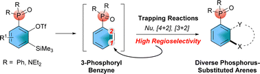 Graphical abstract: Regioselective transformation of 3-phosphoryl benzyne intermediates to diverse phosphorus-substituted arenes
