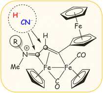 Graphical abstract: Iminium substituent directs cyanide and hydride additions to triiron vinyliminium complexes