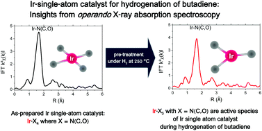 Graphical abstract: Unveiling the Ir single atoms as selective active species for the partial hydrogenation of butadiene by operando XAS