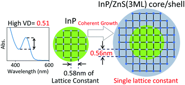 Graphical abstract: Coherent InP/ZnS core@shell quantum dots with narrow-band green emissions