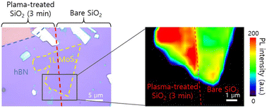 Graphical abstract: Exciton-dominant photoluminescence of MoS2 by a functionalized substrate