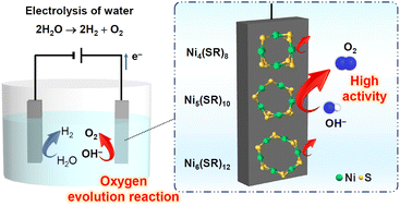 Graphical abstract: Improved activity for the oxygen evolution reaction using a tiara-like thiolate-protected nickel nanocluster