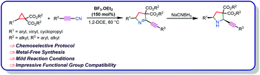 Graphical abstract: A metal-free BF3·OEt2 mediated chemoselective protocol for the synthesis of propargylic cyclic imines