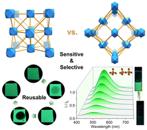 Graphical abstract: Topological control of metal–organic frameworks toward highly sensitive and selective detection of chromate and dichromate