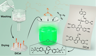 Graphical abstract: “Turn-on” fluorescence sensor for organic amines fabricated via sustainable processing