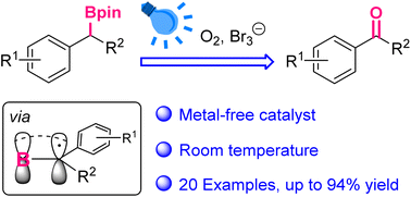 Graphical abstract: Photoinduced oxidation of benzylic boronic esters to ketones/aldehydes via α-borylalkyl radicals