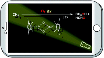 Graphical abstract: Light-driven oxidation of CH4 to C1 chemicals catalysed by an organometallic Ru complex with O2