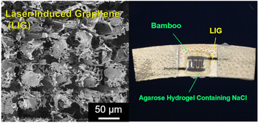 Graphical abstract: Simultaneous laser-based graphitization and microstructuring of bamboo for supercapacitors derived from renewable resources