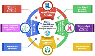 Graphical abstract: Contemporary progress in the green synthesis of spiro-thiazolidines and their medicinal significance: a review