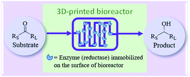 Graphical abstract: Facile mussel-inspired polydopamine-coated 3D-printed bioreactors for continuous flow biocatalysis
