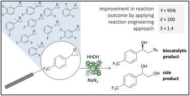 Graphical abstract: Halohydrin dehalogenase-catalysed synthesis of enantiopure fluorinated building blocks: bottlenecks found and explained by applying a reaction engineering approach