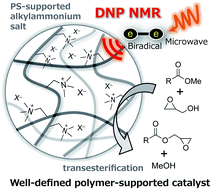 Graphical abstract: DNP NMR spectroscopy enabled direct characterization of polystyrene-supported catalyst species for synthesis of glycidyl esters by transesterification