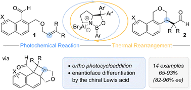 Graphical abstract: Chiral Lewis acid catalysis in a visible light-triggered cycloaddition/rearrangement cascade