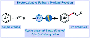 Graphical abstract: Non-directed Pd-catalysed electrooxidative olefination of arenes