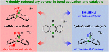 Graphical abstract: Multifaceted behavior of a doubly reduced arylborane in B–H-bond activation and hydroboration catalysis