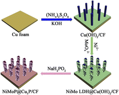 Graphical abstract: Engineering NiMoP nanosheets on hollow Cu3P nanotube arrays as efficient electrocatalyst for hydrogen evolution reaction