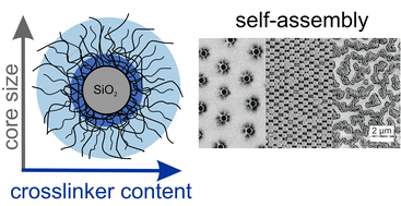 Graphical abstract: Interfacial self-assembly of SiO2–PNIPAM core–shell particles with varied crosslinking density