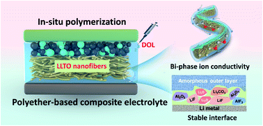 Graphical abstract: In situ construction of polyether-based composite electrolyte with bi-phase ion conductivity and stable electrolyte/electrode interphase for solid-state lithium metal batteries