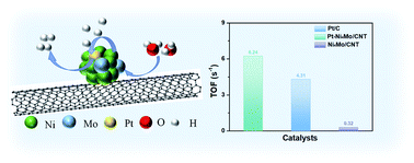 Graphical abstract: Pt doping and strong metal–support interaction as a strategy for NiMo-based electrocatalysts to boost the hydrogen evolution reaction in alkaline solution