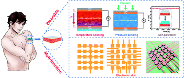 Graphical abstract: Integrated temperature and pressure dual-mode sensors based on elastic PDMS foams decorated with thermoelectric PEDOT:PSS and carbon nanotubes for human energy harvesting and electronic-skin