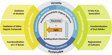 Graphical abstract: Photoelectrocatalytic organic synthesis: a versatile method for the green production of building-block chemicals