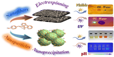 Graphical abstract: Development of pH sensing colloidal nanoparticles and oil/water separating electrospun membranes containing oxazolidine from functional polymers