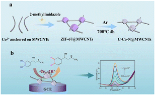 Graphical abstract: 3D C–Co–N-anchored MWCNTs derived from metal–organic frameworks as high-performance electrochemical sensing platforms for the sensitive detection of adrenaline