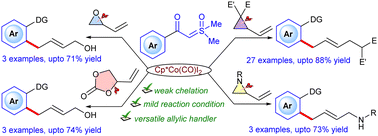 Graphical abstract: Expedient C–H allylation of sulfoxonium ylides: merging C–H and C–C/C–het bond activation
