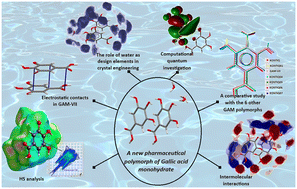 Graphical abstract: Crystal engineering of a new pharmaceutical polymorph of gallic acid monohydrate: a structural comparative study and chemical computational quantum investigations