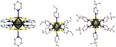 Graphical abstract: Molecular heterometallic clusters [Re6−xMoxS8L6] (x = 2–3, L = py, etpy, tbp): negligible influence of the x value on the crystal structures