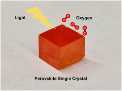 Graphical abstract: Light-enhanced oxygen degradation of MAPbBr3 single crystal