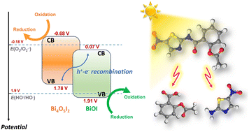 Graphical abstract: Unveiling the origin of the efficient photocatalytic degradation of nitazoxanide over bismuth (oxy)iodide crystalline phases