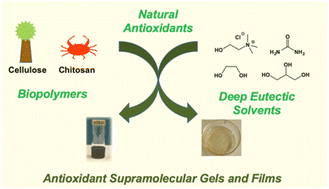 Graphical abstract: Polysaccharide-based supramolecular bicomponent eutectogels as sustainable antioxidant materials