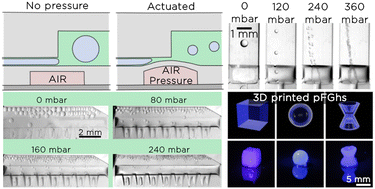 Graphical abstract: Tuna-step: tunable parallelized step emulsification for the generation of droplets with dynamic volume control to 3D print functionally graded porous materials