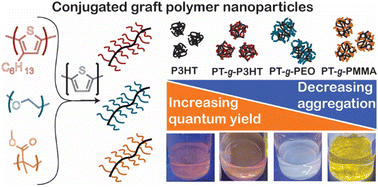 Graphical abstract: Enhancing photoluminescence of conjugated nanoparticles through graft polymer architectures