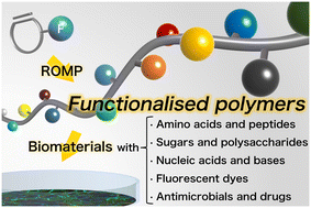 Graphical abstract: Design of biomaterials through direct ring-opening metathesis polymerisation of functionalised cyclic alkenes